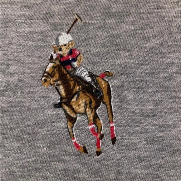 Polo Ralph Lauren Men’s Big Pony Polo Bear Knit Joggers Grey Large NWT - Picture 3 of 6